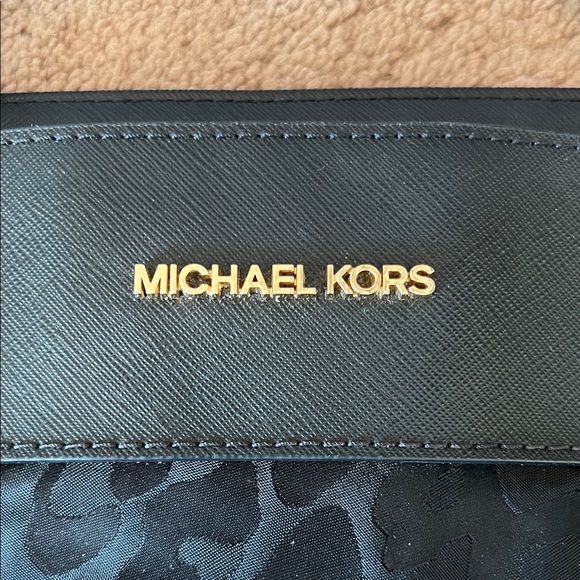 Michael Kors Black Animal Print Tote - Picture 2 of 7